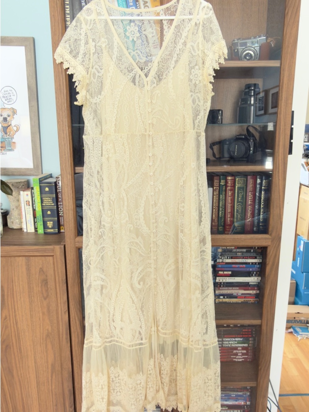 torrid Cream Lace Button-Front Dress